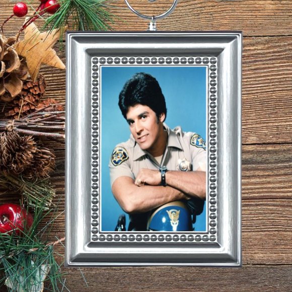 CHiPs Poncherello Ponch Erik Estrada TV Show Memorabilia Christmas Tree Ornament - Picture 1 of 3